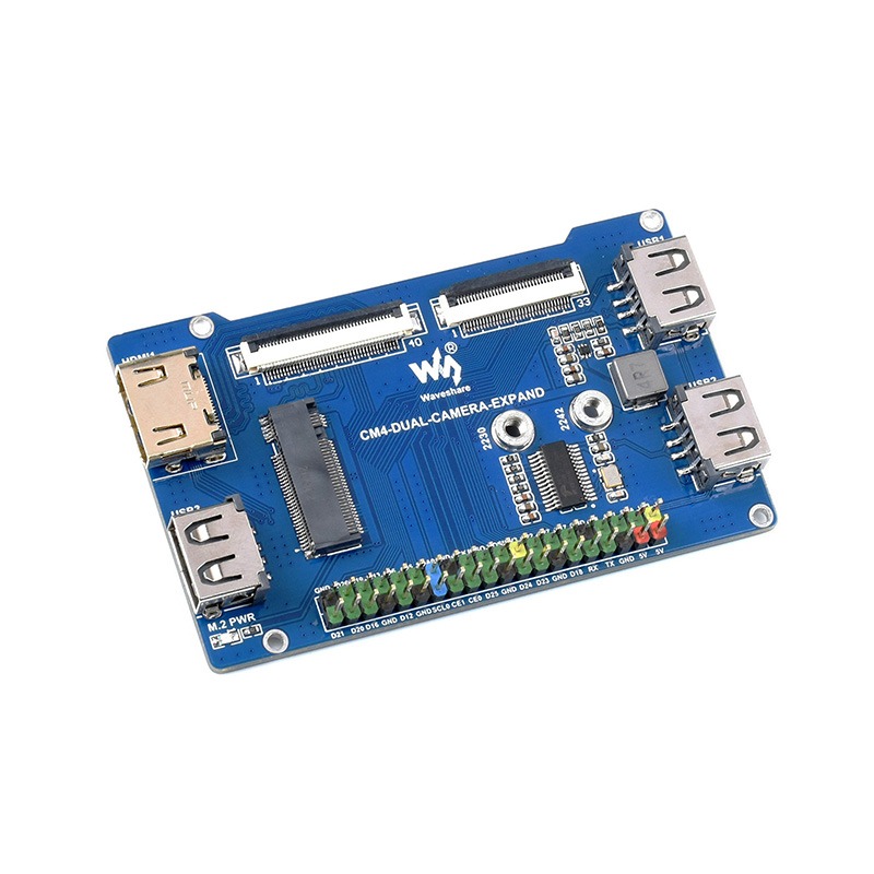 Papan Ekspansi Penglihatan Bin - Raspberry Pi Compute Module 4 Dual Camera Board ulasan dan harga